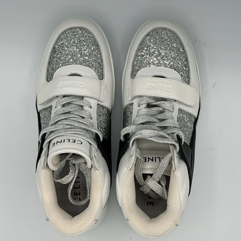 New CELINE CT 06 CT-06 HIGH TOP SNEAKER in CALFSKIN Size 38/ US 8 Luxury - Picture 6 of 12